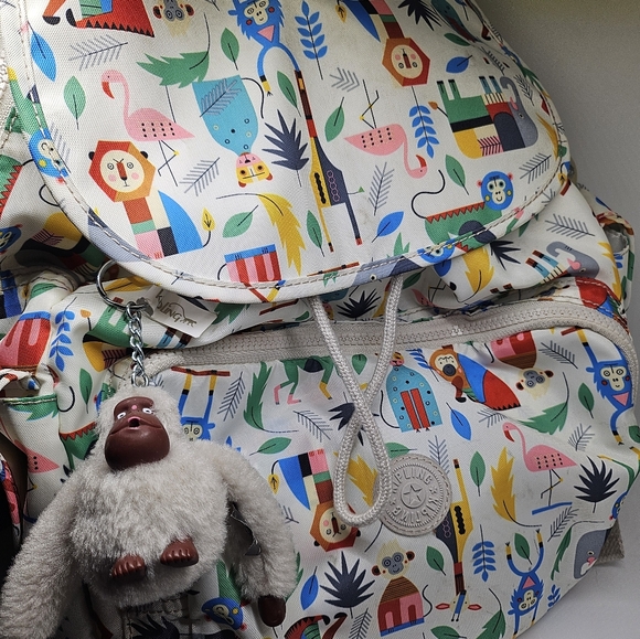 Kipling Diaper Bag Backpack with monkeys, jungle theme Bundle of Love rare - Picture 16 of 16